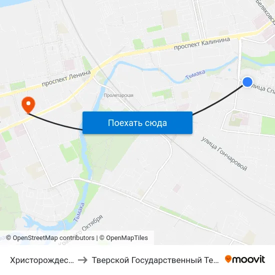 Христорождественский Монастырь to Тверской Государственный Технический Университет (Учебный Корпус) map