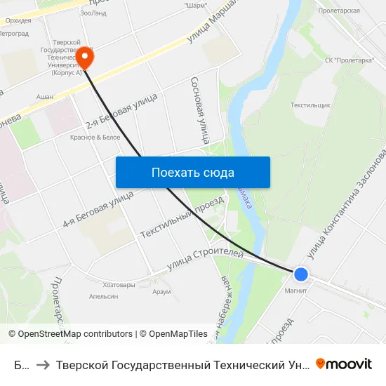 Баня to Тверской Государственный Технический Университет (Учебный Корпус) map