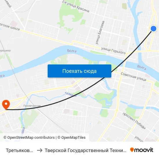 Третьяковский Переулок to Тверской Государственный Технический Университет (Учебный Корпус) map