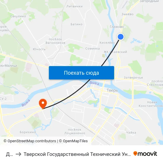 Дрсу to Тверской Государственный Технический Университет (Учебный Корпус) map