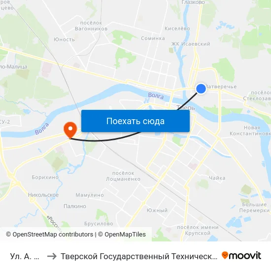 Ул. А. Невского to Тверской Государственный Технический Университет (Учебный Корпус) map