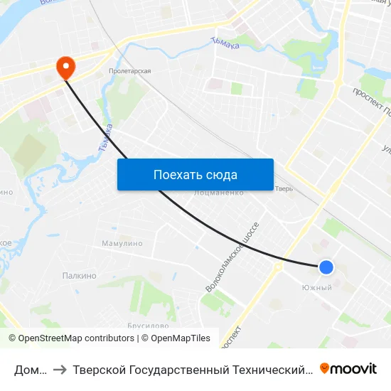 Дом Быта to Тверской Государственный Технический Университет (Учебный Корпус) map