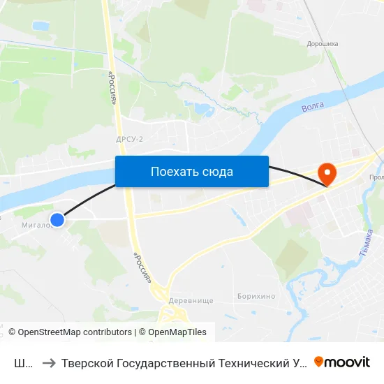 Школа to Тверской Государственный Технический Университет (Учебный Корпус) map