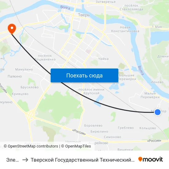 Элеватор to Тверской Государственный Технический Университет (Учебный Корпус) map