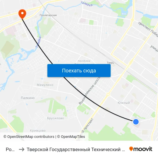 Роддом to Тверской Государственный Технический Университет (Учебный Корпус) map