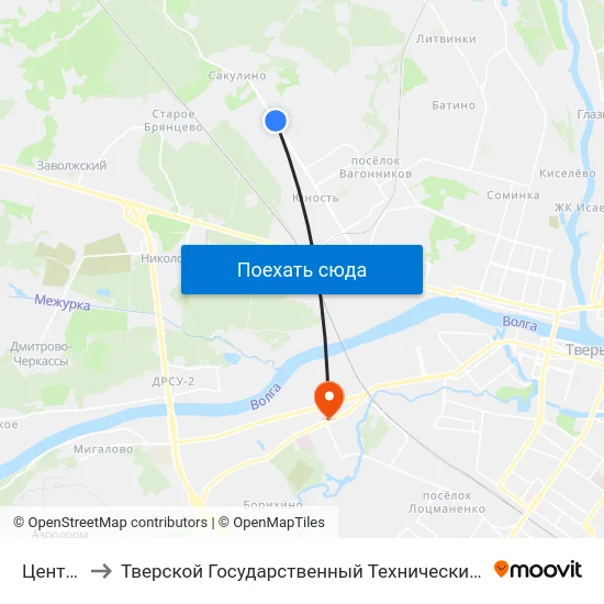 Центросвар to Тверской Государственный Технический Университет (Учебный Корпус) map