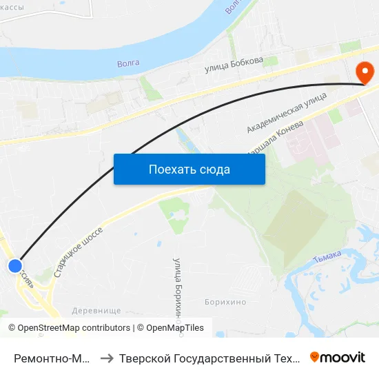 Ремонтно-Механический Завод to Тверской Государственный Технический Университет (Учебный Корпус) map