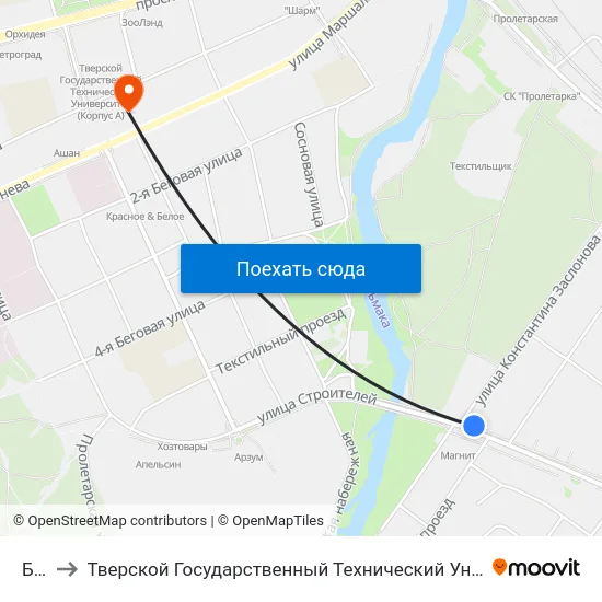 Баня to Тверской Государственный Технический Университет (Учебный Корпус) map