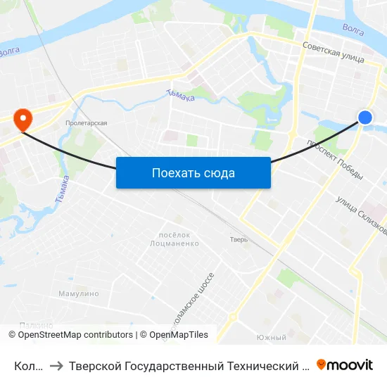 Колледж to Тверской Государственный Технический Университет (Учебный Корпус) map