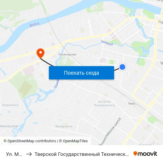 Ул. Макарова to Тверской Государственный Технический Университет (Учебный Корпус) map
