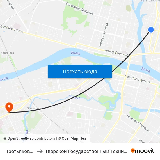 Третьяковский Переулок to Тверской Государственный Технический Университет (Учебный Корпус) map