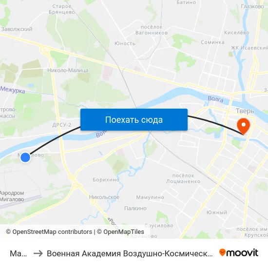 Магазин to Военная Академия Воздушно-Космической Обороны Имени Г.К. Жукова map