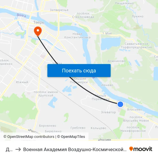 Дачи to Военная Академия Воздушно-Космической Обороны Имени Г.К. Жукова map