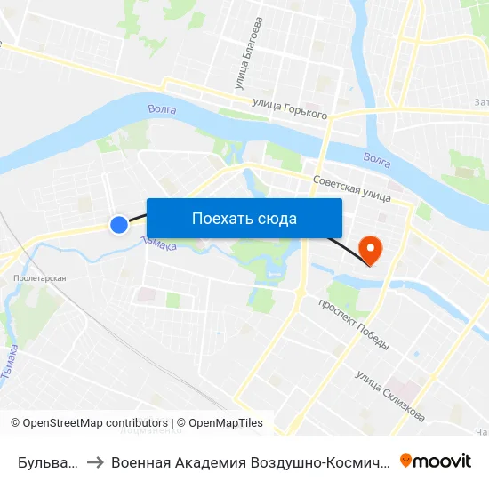 Бульвар Ногина to Военная Академия Воздушно-Космической Обороны Имени Г.К. Жукова map