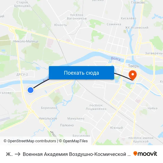 Жби to Военная Академия Воздушно-Космической Обороны Имени Г.К. Жукова map