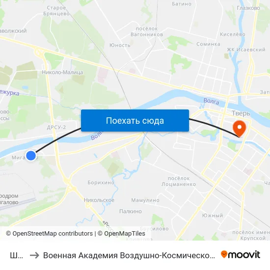 Школа to Военная Академия Воздушно-Космической Обороны Имени Г.К. Жукова map