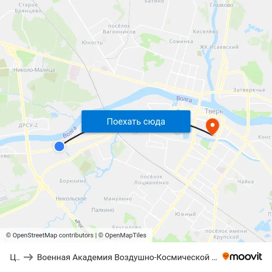 Цпс to Военная Академия Воздушно-Космической Обороны Имени Г.К. Жукова map