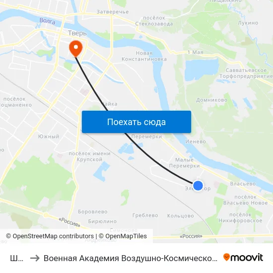 Школа to Военная Академия Воздушно-Космической Обороны Имени Г.К. Жукова map