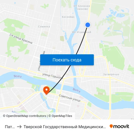 Патп-1 to Тверской Государственный Медицинский Университет map