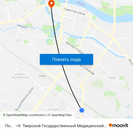 Почта to Тверской Государственный Медицинский Университет map