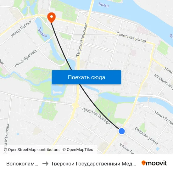 Волоколамский Пр-Т to Тверской Государственный Медицинский Университет map