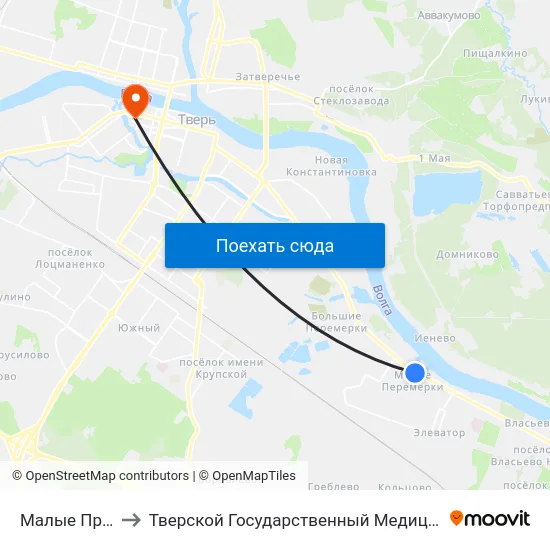 Малые Премерки to Тверской Государственный Медицинский Университет map