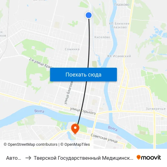 Автобаза to Тверской Государственный Медицинский Университет map