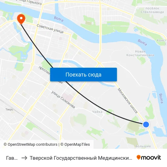 Гавань to Тверской Государственный Медицинский Университет map