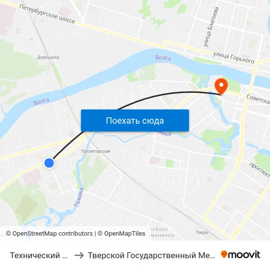 Технический Университет to Тверской Государственный Медицинский Университет map