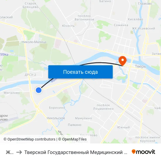Жби to Тверской Государственный Медицинский Университет map
