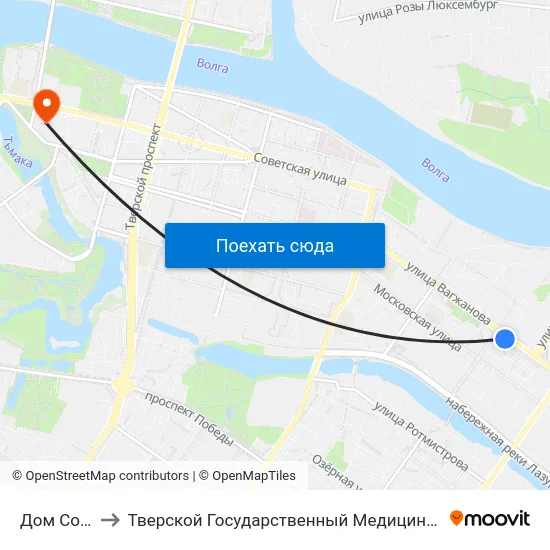 Дом Союзов to Тверской Государственный Медицинский Университет map