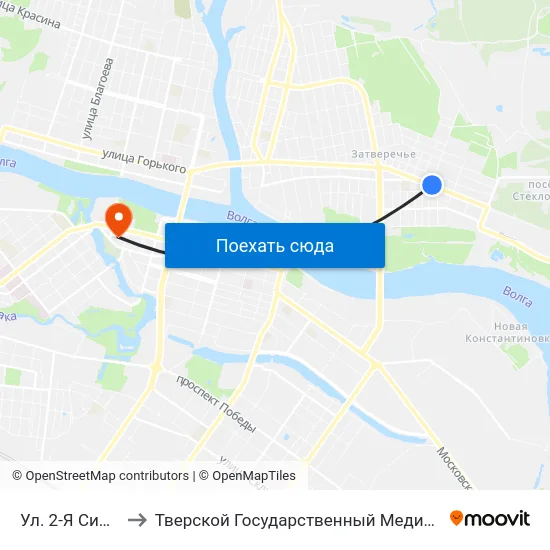 Ул. 2-Я Силикатная to Тверской Государственный Медицинский Университет map