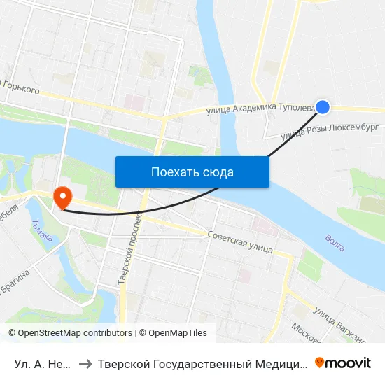 Ул. А. Невского to Тверской Государственный Медицинский Университет map
