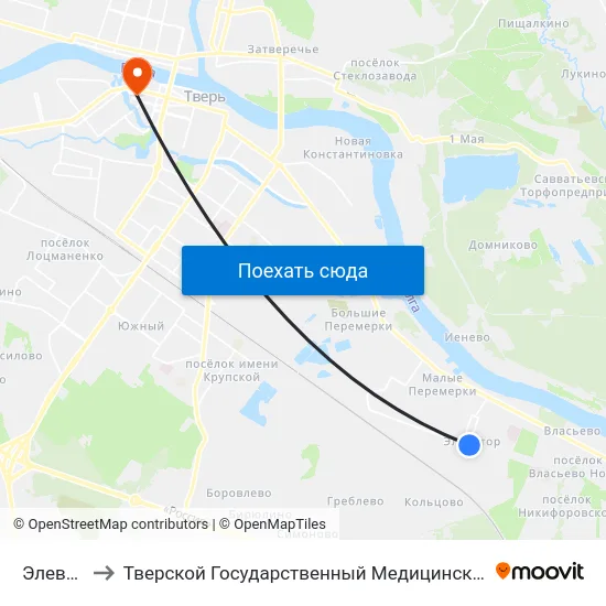 Элеватор to Тверской Государственный Медицинский Университет map