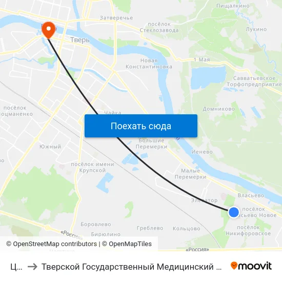 Црб to Тверской Государственный Медицинский Университет map