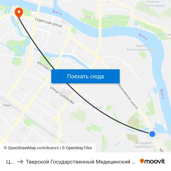 Црм to Тверской Государственный Медицинский Университет map