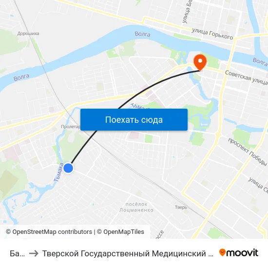 Баня to Тверской Государственный Медицинский Университет map
