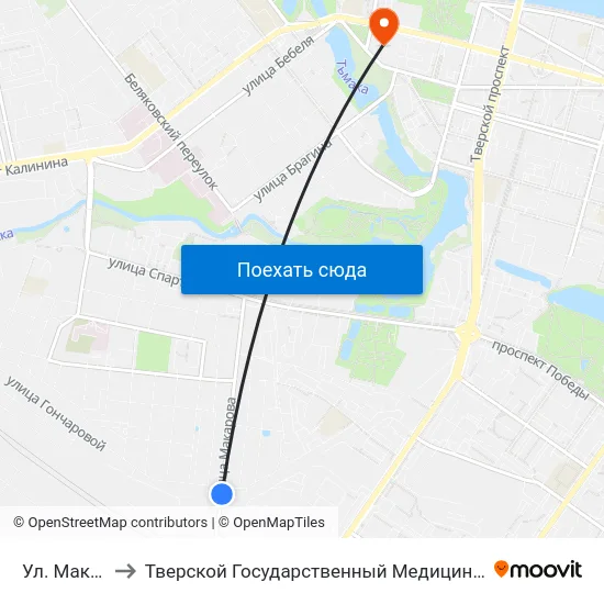 Ул. Макарова to Тверской Государственный Медицинский Университет map