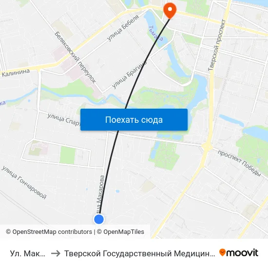 Ул. Макарова to Тверской Государственный Медицинский Университет map