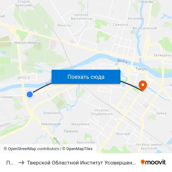 Пкдл to Тверской Областной Институт Усовершенствования Учите map