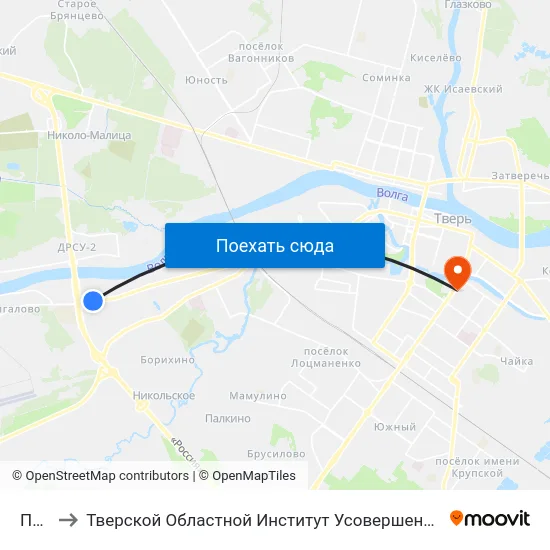 Пкдл to Тверской Областной Институт Усовершенствования Учите map