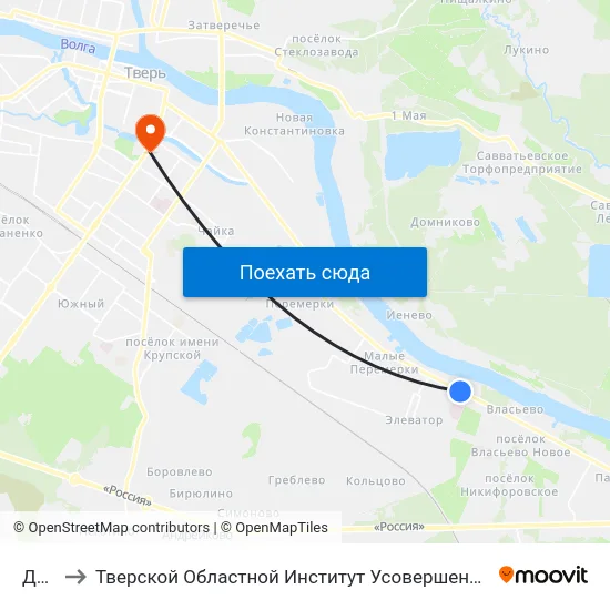 Дачи to Тверской Областной Институт Усовершенствования Учите map