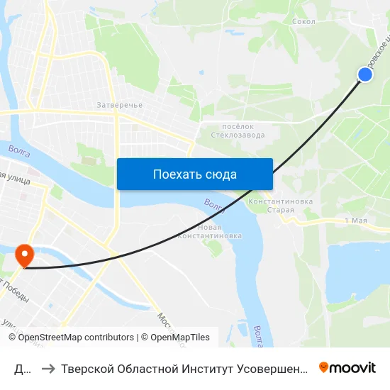 Дачи to Тверской Областной Институт Усовершенствования Учите map