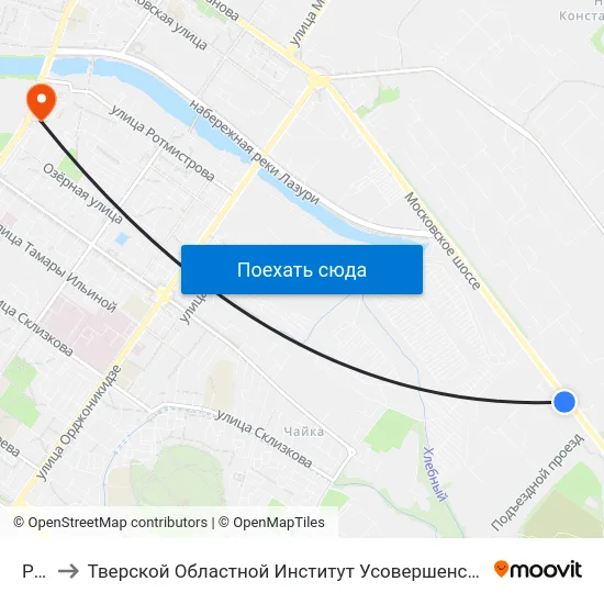 Рмз to Тверской Областной Институт Усовершенствования Учите map