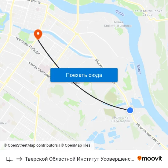 Црм to Тверской Областной Институт Усовершенствования Учите map