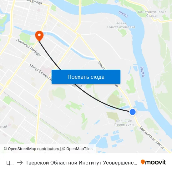 Црм to Тверской Областной Институт Усовершенствования Учите map