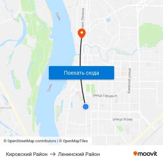 Кировский Район to Ленинский Район map