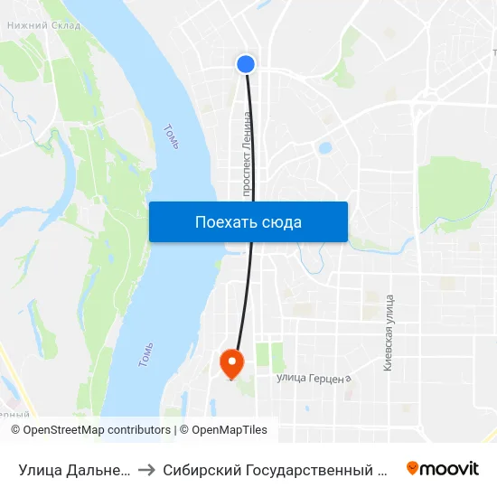 Улица Дальне-Ключевская to Сибирский Государственный Медицинский Университет map