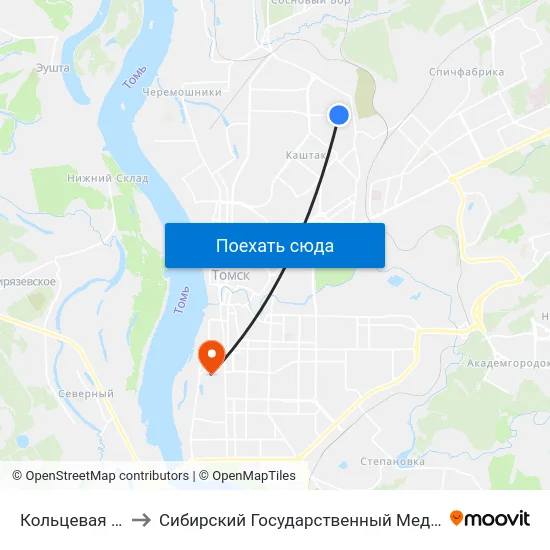 Кольцевая Мюнниха to Сибирский Государственный Медицинский Университет map