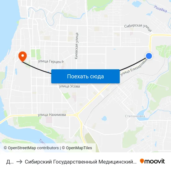 Дск to Сибирский Государственный Медицинский Университет map